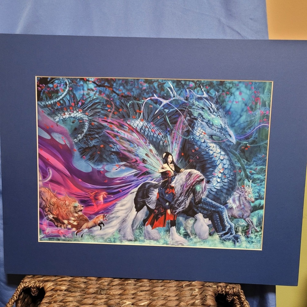 The Ride of‎ the Yokai Art Print Ruth Thompson Red Roo Art Fantasy Dragon signed